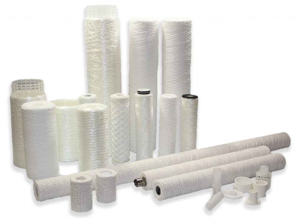 Wound Filter Baked Fiberglass, .50 Mic, 316 Stainless Steel Core, 40